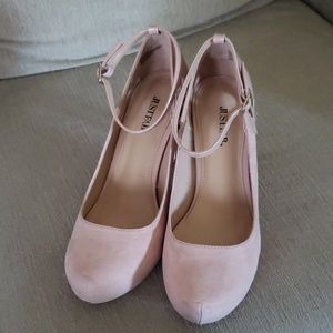 Just Fab blush pink pumps wide width